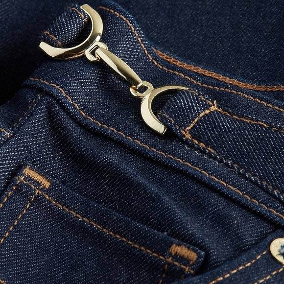 Super High Waisted Side Buckle Mom Jeans - Picture 4 of 4